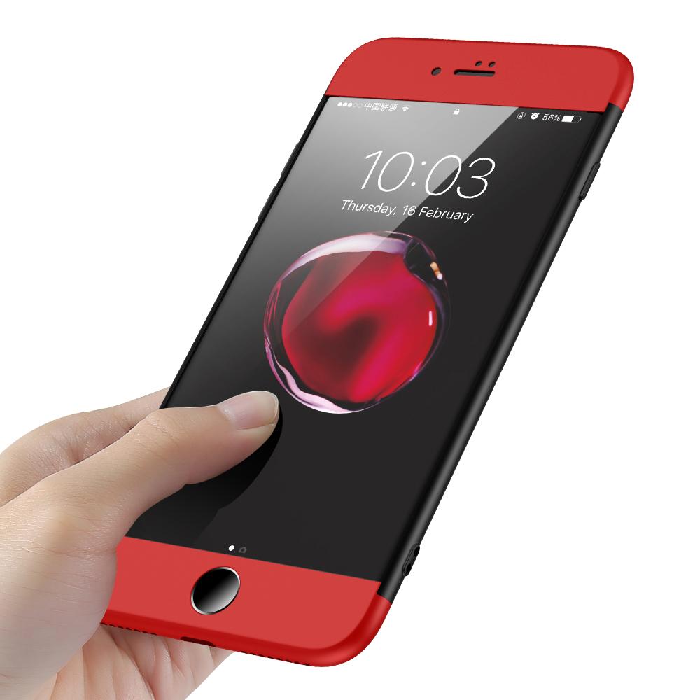 360 Protection Hard Phone Case for Apple iPhone 8, 8 Plus