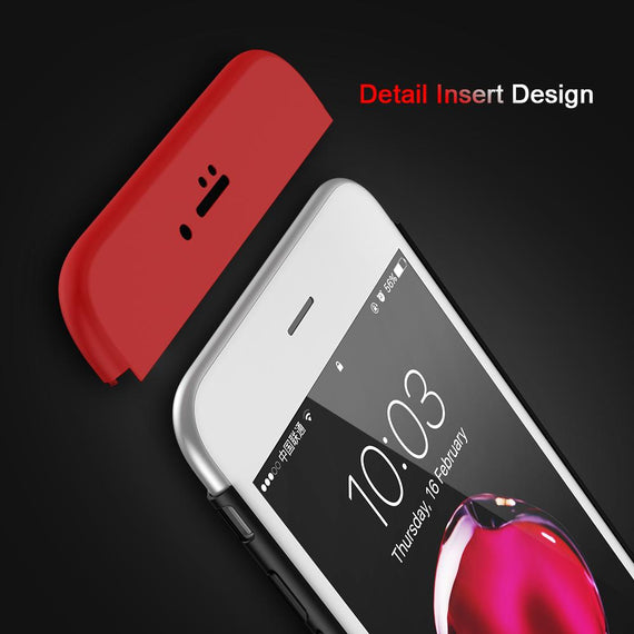 360 Protection Hard Phone Case for Apple iPhone 8, 8 Plus