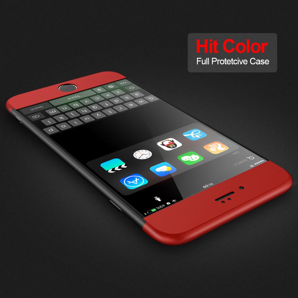 360 Protection Hard Phone Case for Apple iPhone 8, 8 Plus