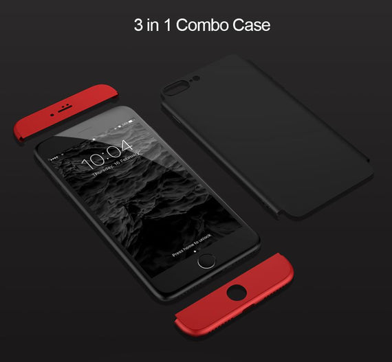 360 Protection Hard Phone Case for Apple iPhone 8, 8 Plus