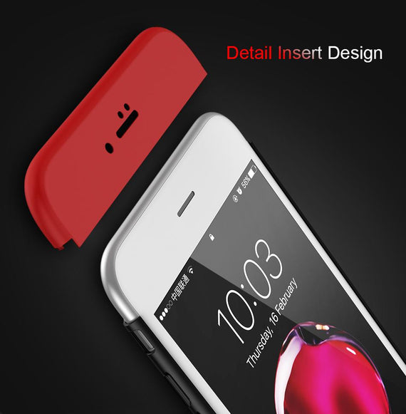 360 Protection Hard Phone Case for Apple iPhone 8, 8 Plus