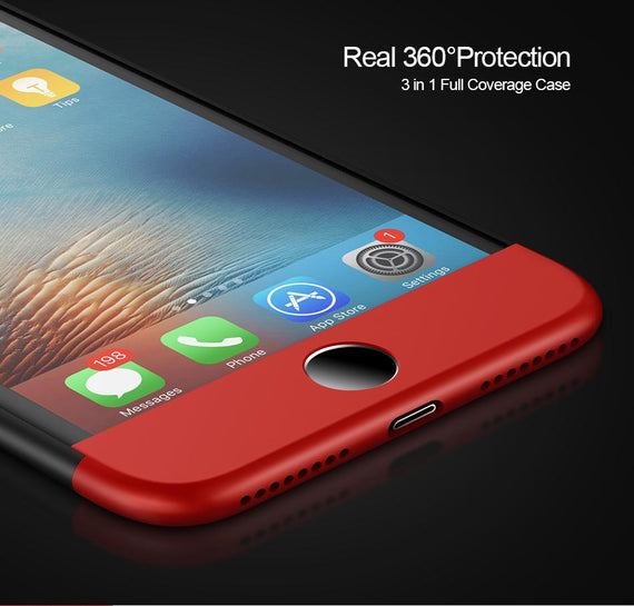 360 Protection Hard Phone Case for Apple iPhone 8, 8 Plus