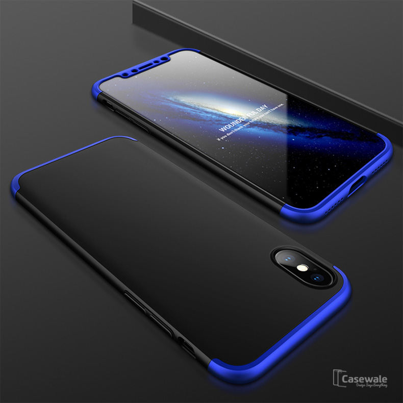 360 Full Body Protection Hard Matte Case For Apple iPhone X