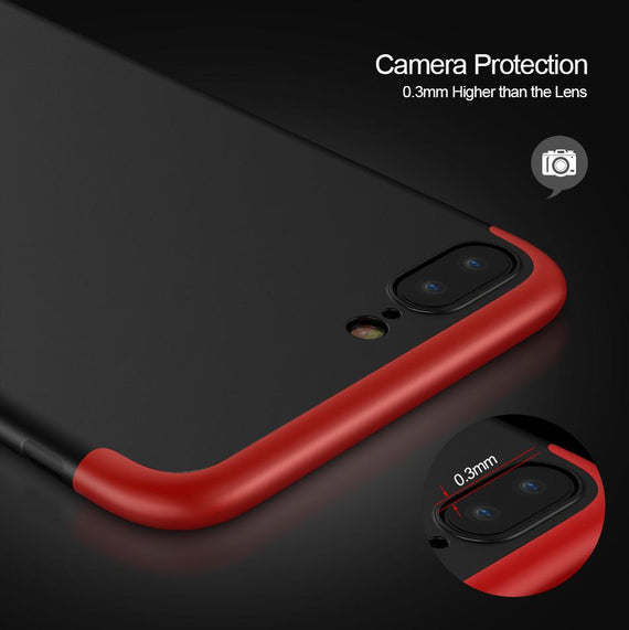 360 Protection Hard Phone Case for Apple iPhone 8, 8 Plus